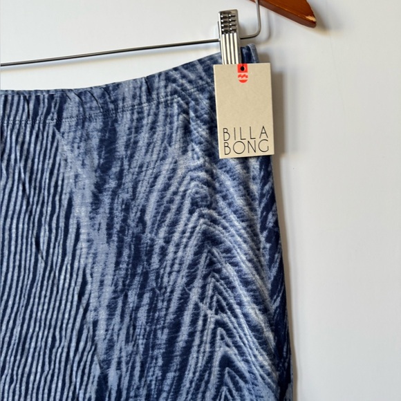 Billabong Blue Maxi Skirt High Slit NWT - Picture 2 of 9